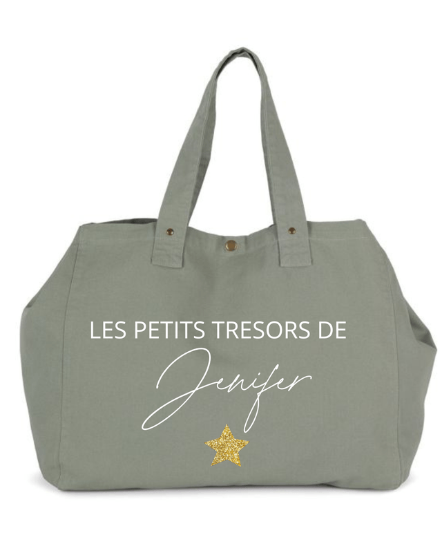 Cabas en coton délavé