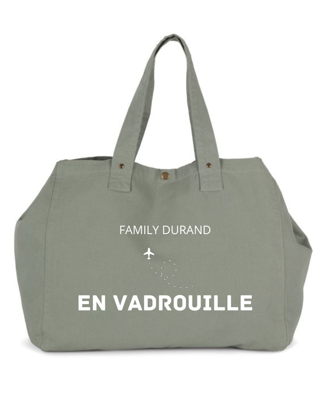 Cabas en coton délavé